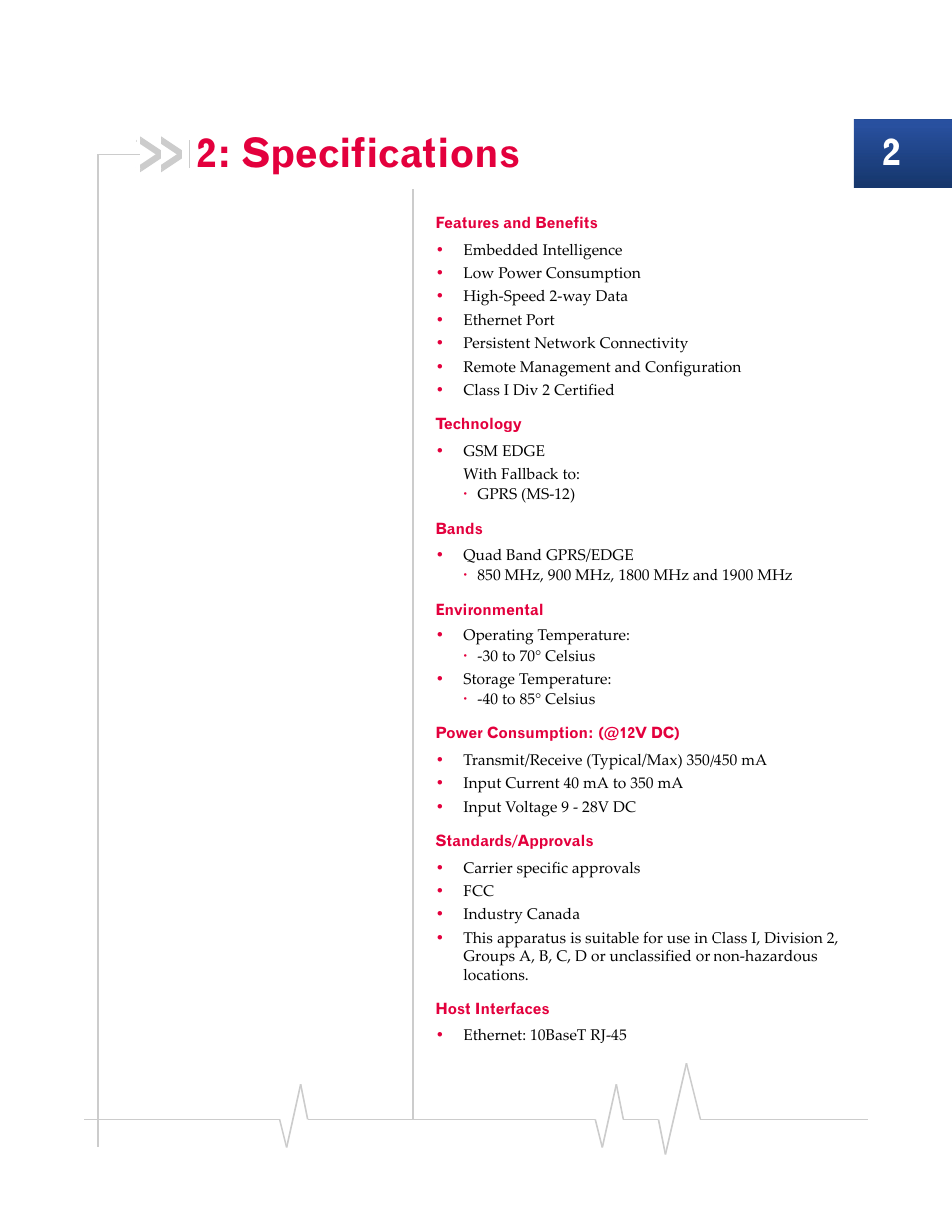Specifications | Sierra Raven EDGE User Manual | Page 20 / 141