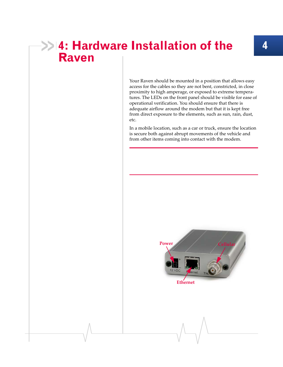 Hardware installation of the raven | Sierra Raven EDGE User Manual | Page 29 / 141