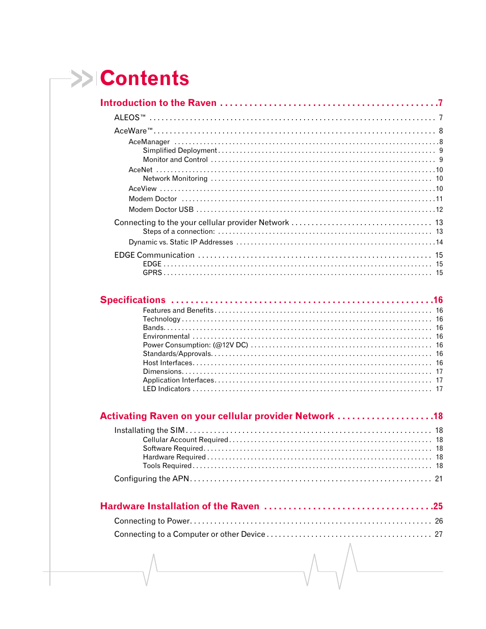 Sierra Raven EDGE User Manual | Page 5 / 141