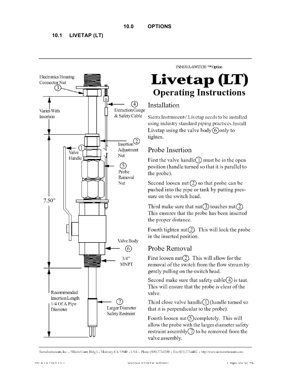 Sierra INNOVA 215 User Manual | Page 38 / 41