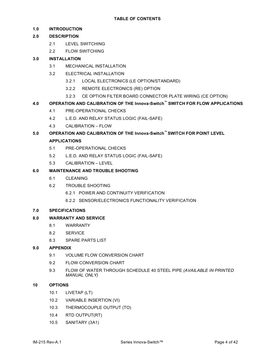 Sierra INNOVA 215 User Manual | Page 4 / 41