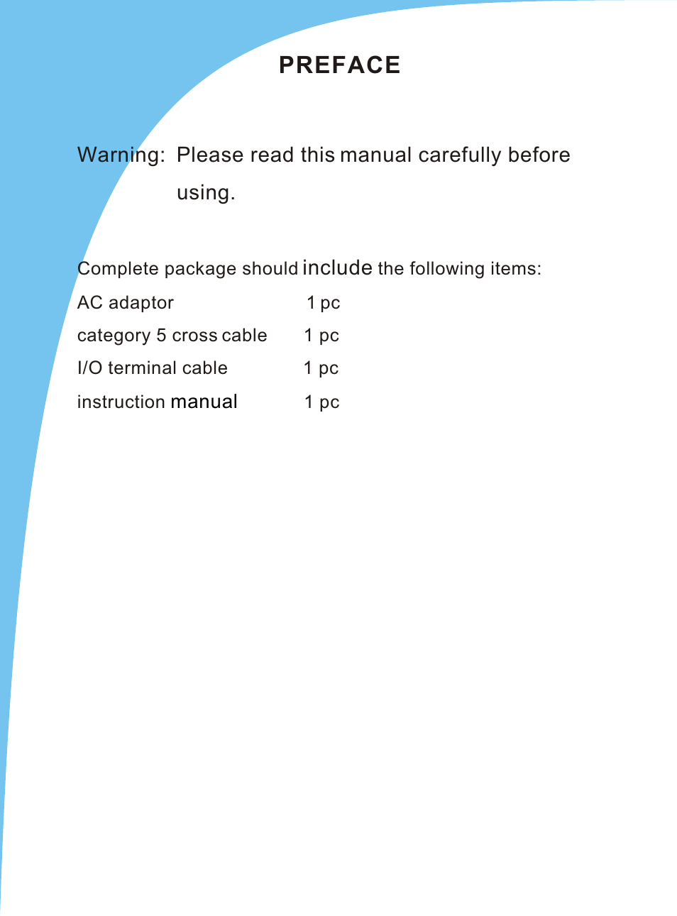 Т³гж 3, Preface | Sierra Siera IP Camera VSP 3001 User Manual | Page 2 / 25
