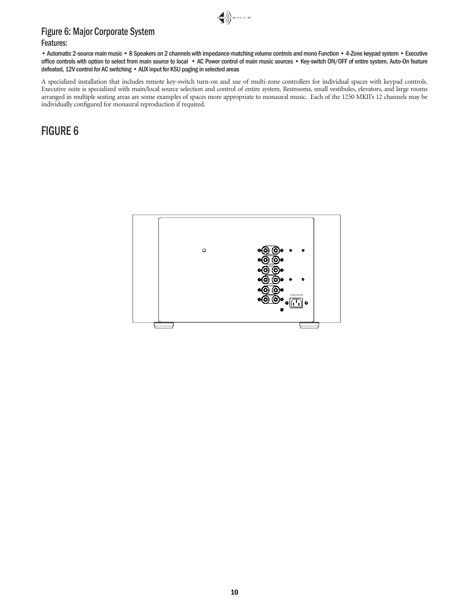 Figure 6, Figure 6: major corporate system | Sonance 1250 MKII User Manual | Page 10 / 12