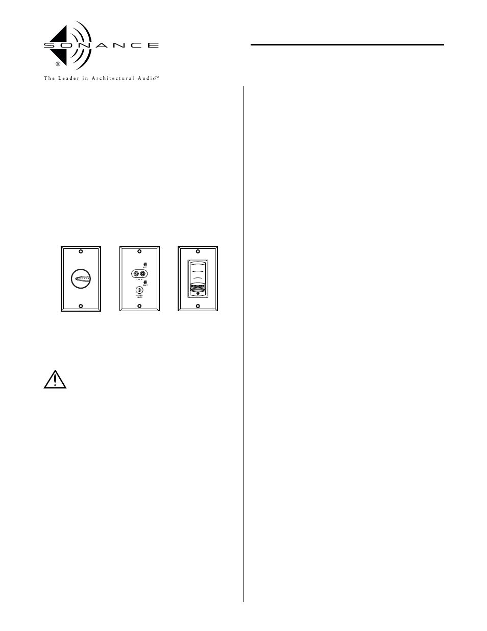 Sonance AVC100R User Manual | 4 pages