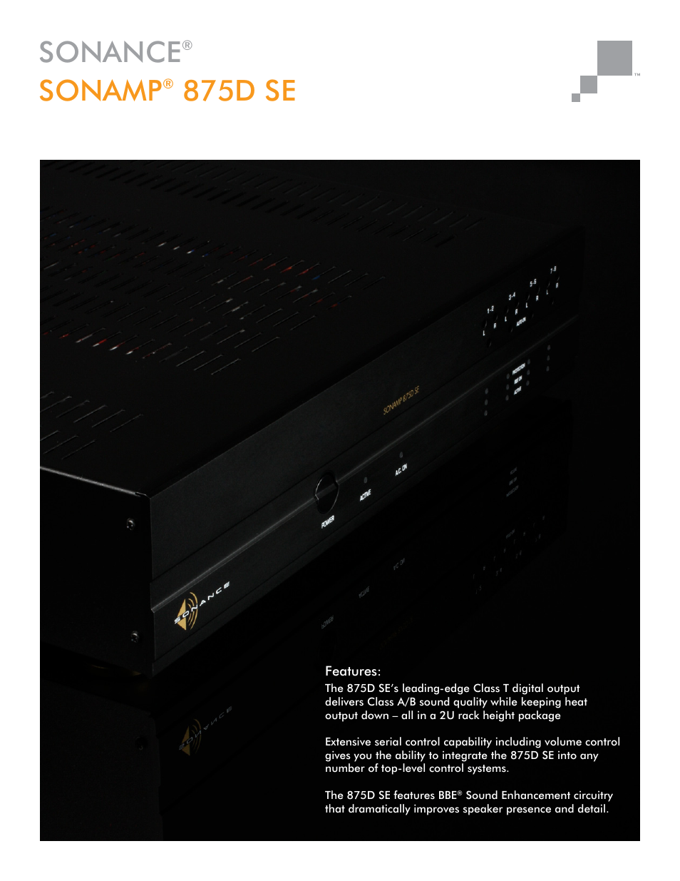 Sonance Sonamp 33-5052 User Manual | 2 pages