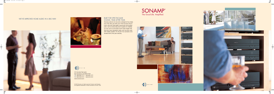 Sonance Sonamp Series User Manual | 8 pages