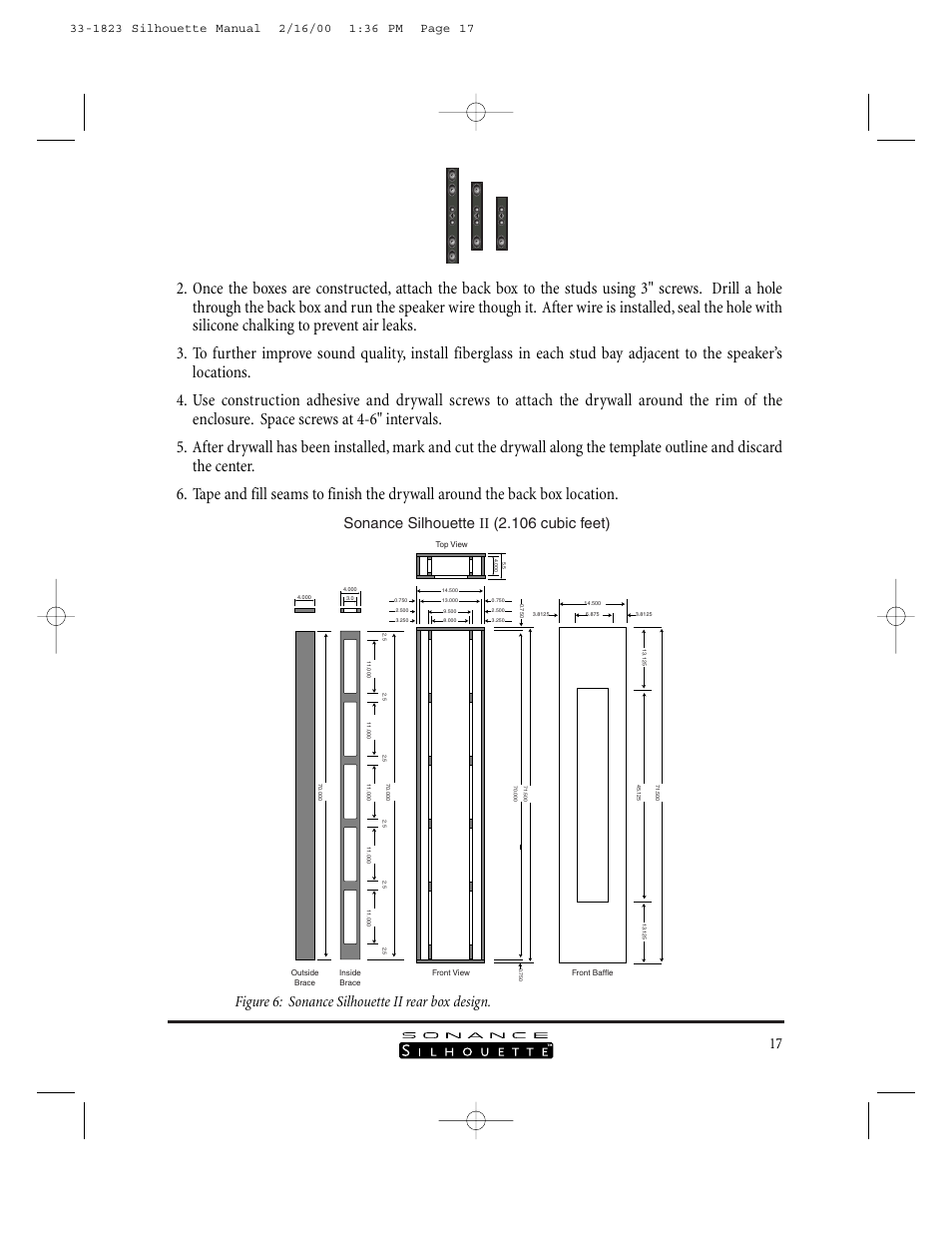 Sonance SILHOUETTE II User Manual | Page 16 / 26