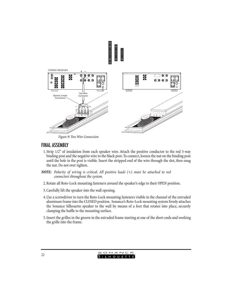 Final assembly | Sonance SILHOUETTE II User Manual | Page 21 / 26