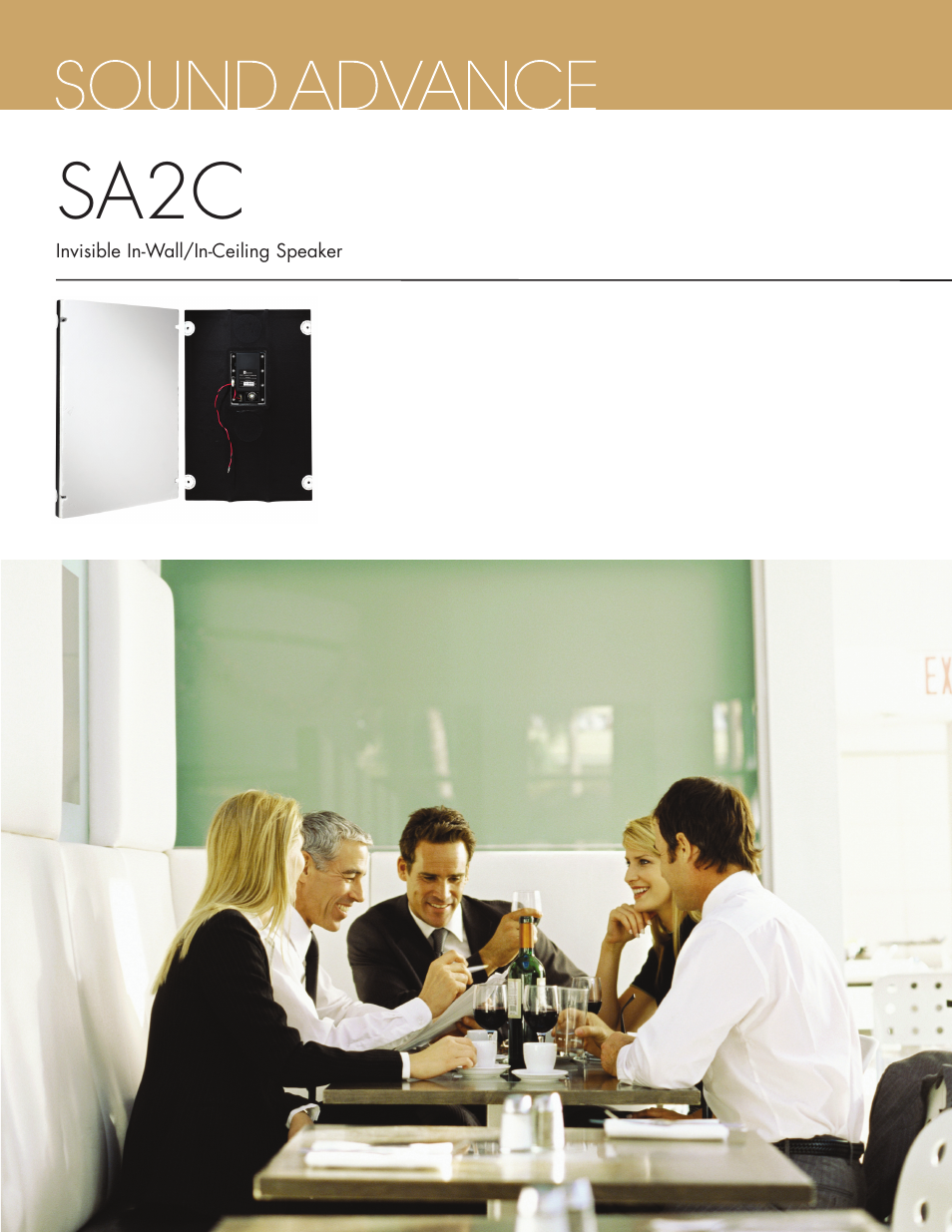 Sonance Sound Advance SA2C User Manual | 2 pages