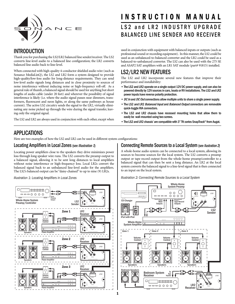 Sonance LR2 User Manual | 4 pages