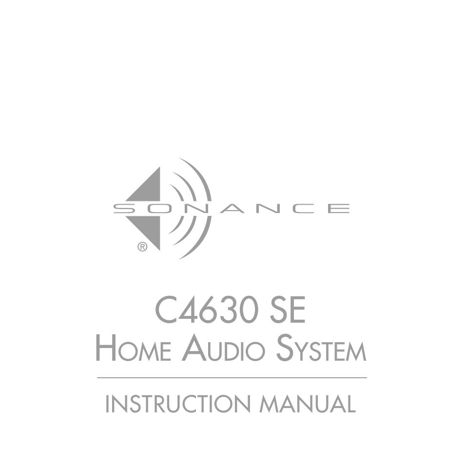 Sonance C4630 SE User Manual | 60 pages