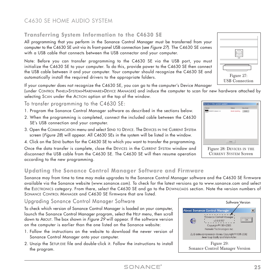 Upgrading sonance control manager software | Sonance C4630 SE User Manual | Page 25 / 60