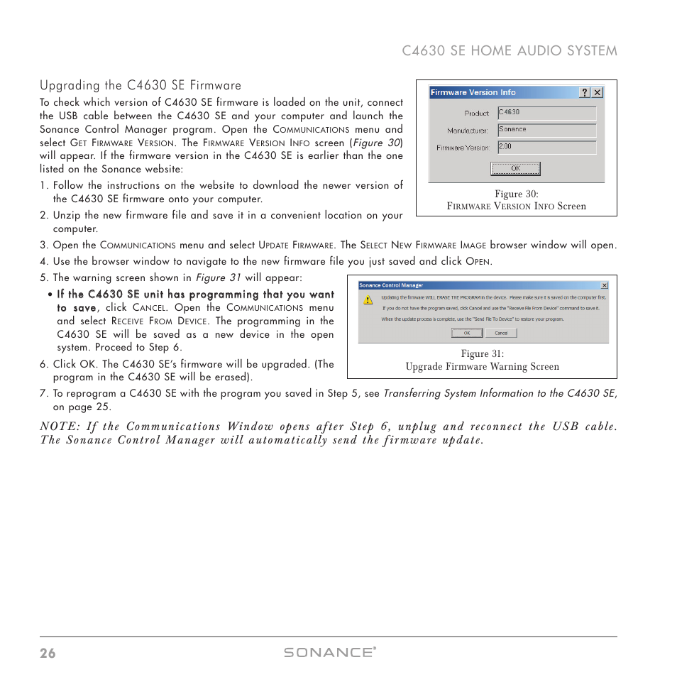 Sonance C4630 SE User Manual | Page 26 / 60