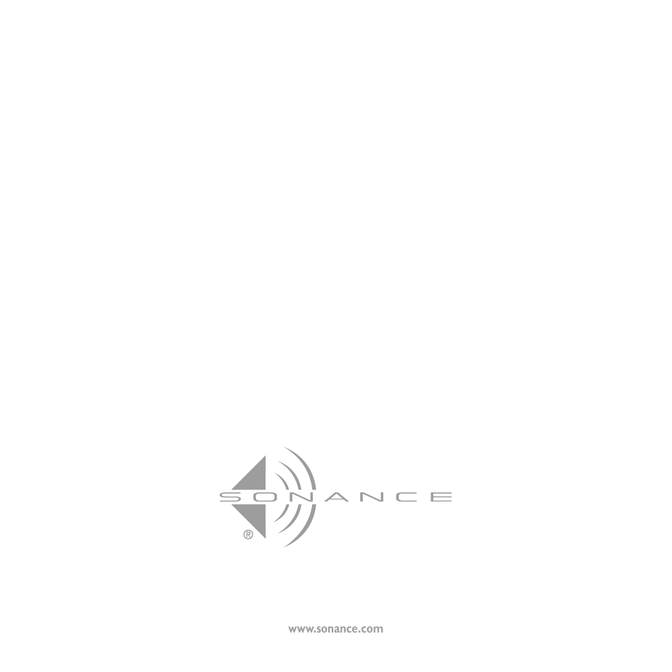 Sonance SRS1 SERIES User Manual | Page 16 / 16
