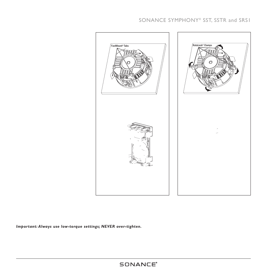 8sonance symphony, Sst, sstr and srs1 | Sonance SRS1 SERIES User Manual | Page 8 / 16