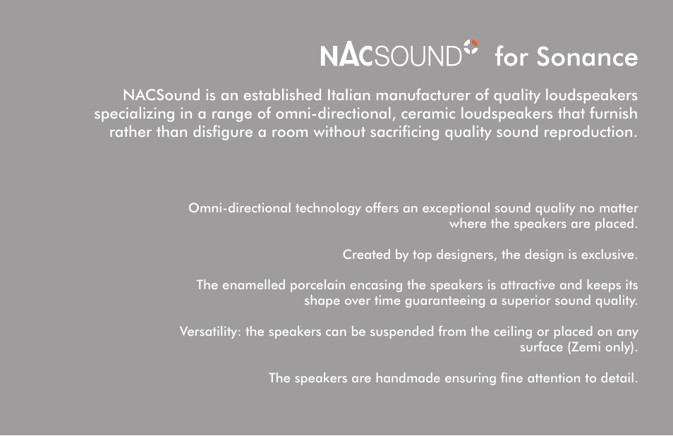Sonance NACSound User Manual | Page 3 / 8