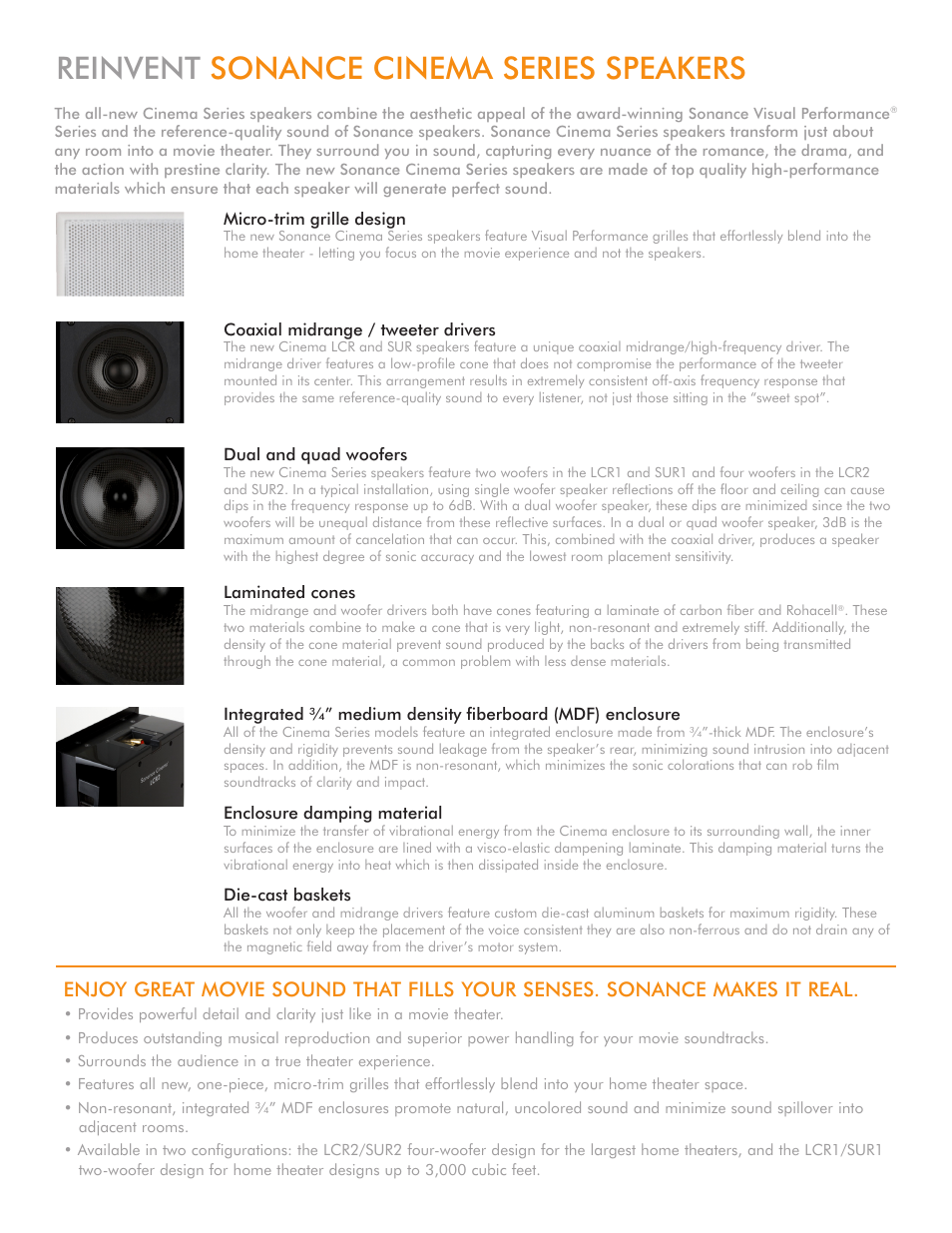 Reinvent sonance cinema series speakers | Sonance Cinema Series User Manual | Page 3 / 6