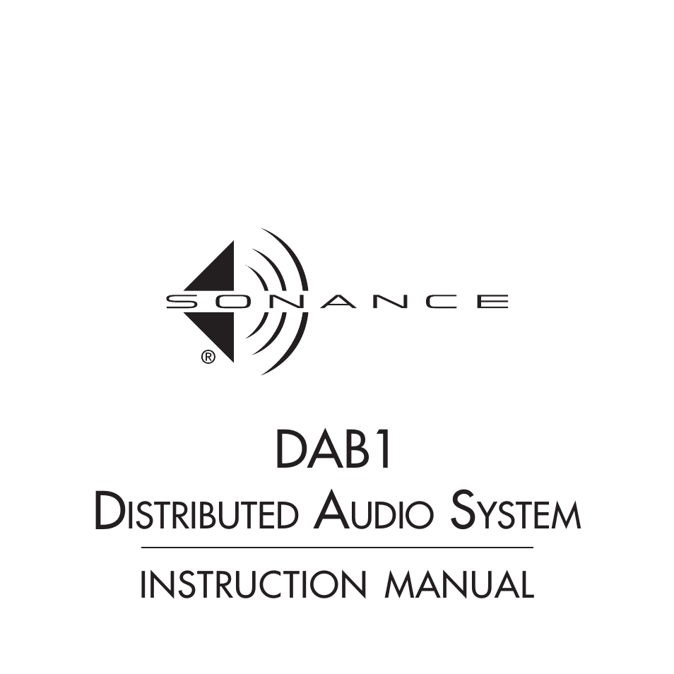 Sonance DAB1 User Manual | 68 pages