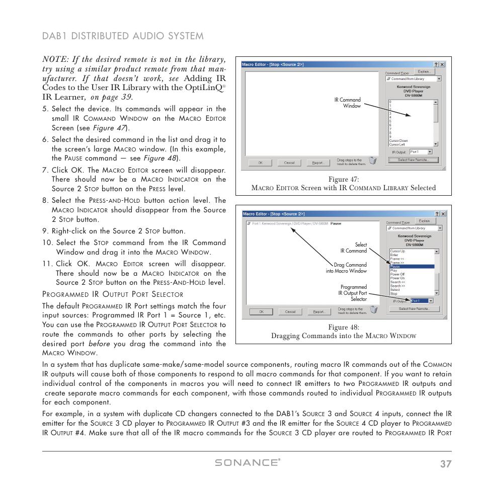 37 dab1 distributed audio system, Ir learner , on page 39 | Sonance DAB1 User Manual | Page 37 / 68