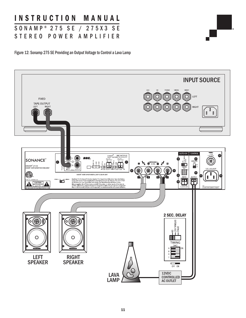 Sonance Sonamp 275 SE User Manual | Page 11 / 12