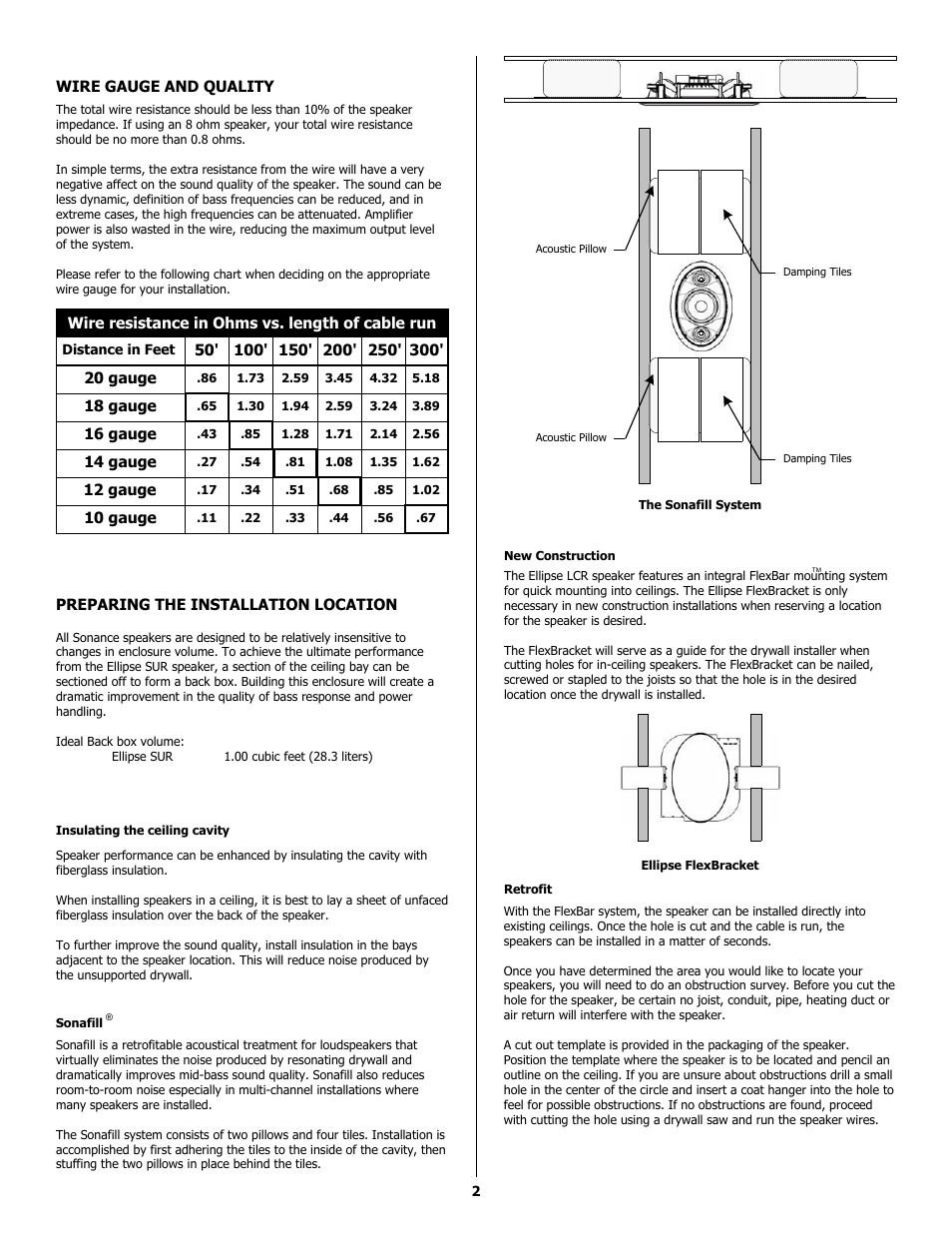 Sonance Ellipse SUR 33-2931 User Manual | Page 2 / 4