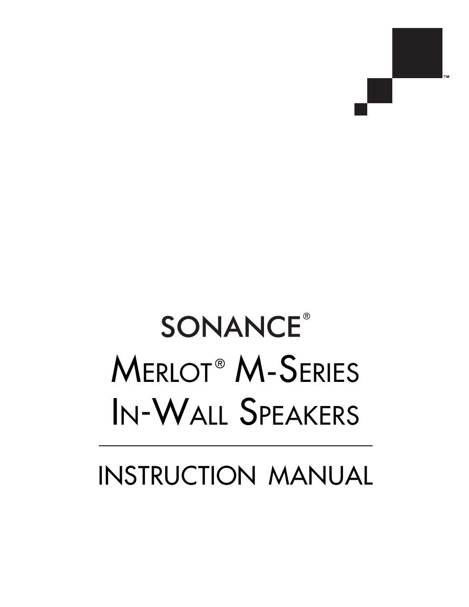 Sonance MERLOT M-SERIES User Manual | 12 pages