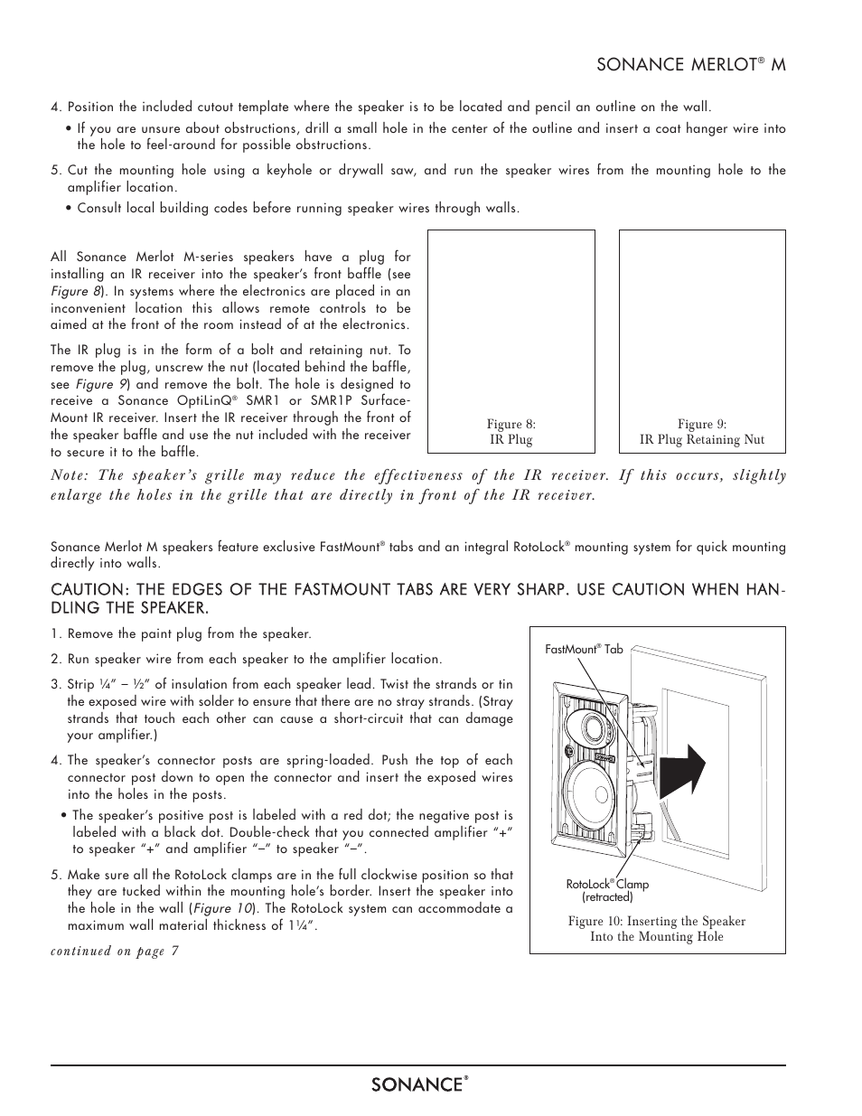 Sonance MERLOT M-SERIES User Manual | Page 6 / 12