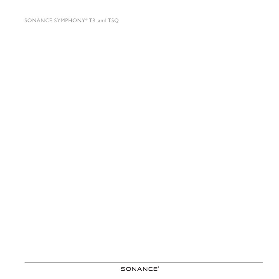 Sonance TR/TSQ User Manual | Page 13 / 16