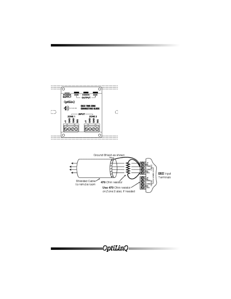 Sonance Two Zone Connecting Block CB2Z User Manual | 4 pages