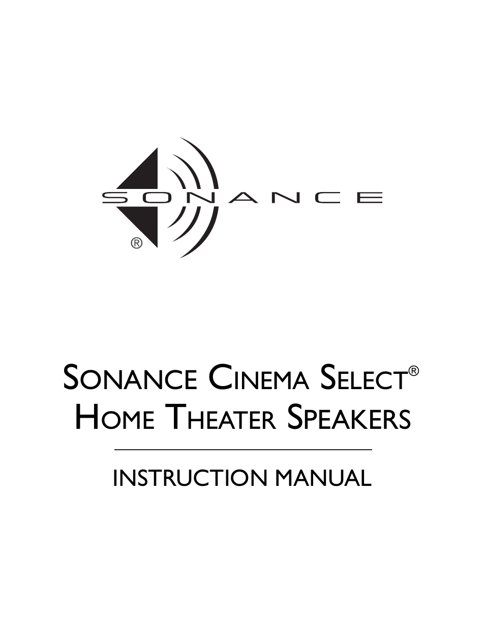 Sonance HOME THEATER SPEAKERS User Manual | 8 pages