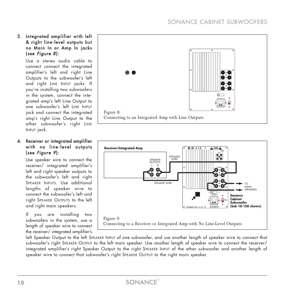 10 sonance cabinet subwoofers | Sonance Sub 12-250 User Manual | Page 10 / 20