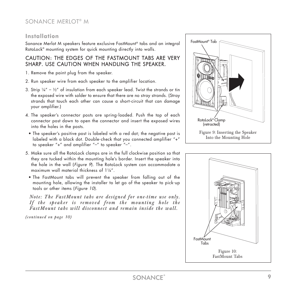 Sonance M Series User Manual | Page 9 / 16