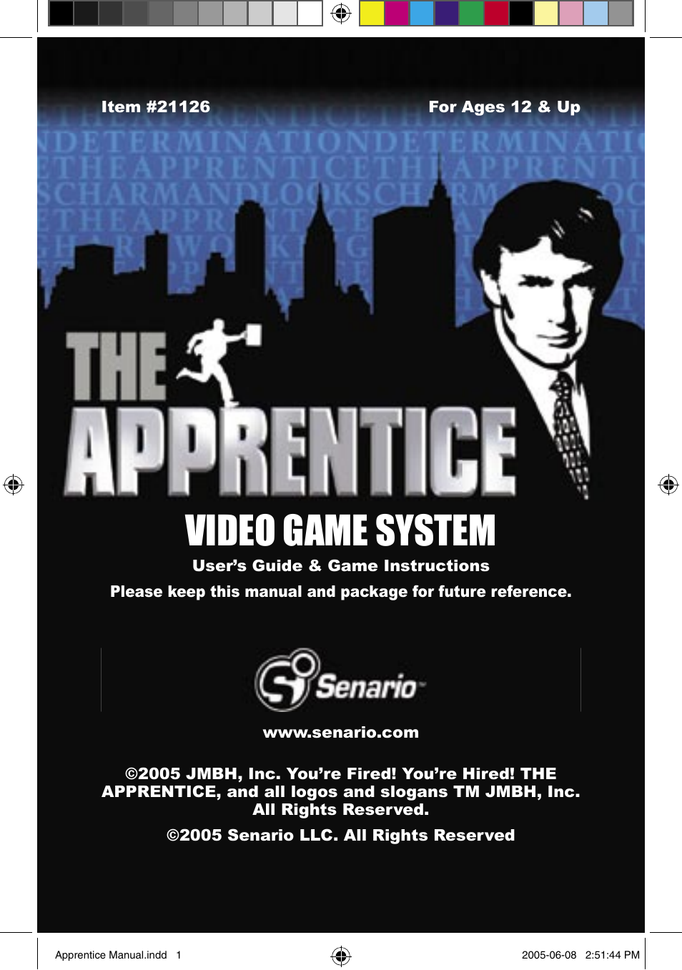 Senario THE APPRENTICE User Manual | 9 pages