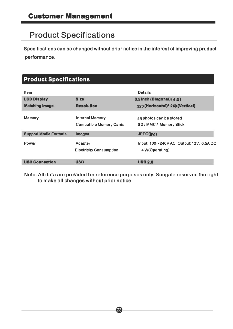 Т³гж 5 | Sungale CD352LD User Manual | Page 24 / 27