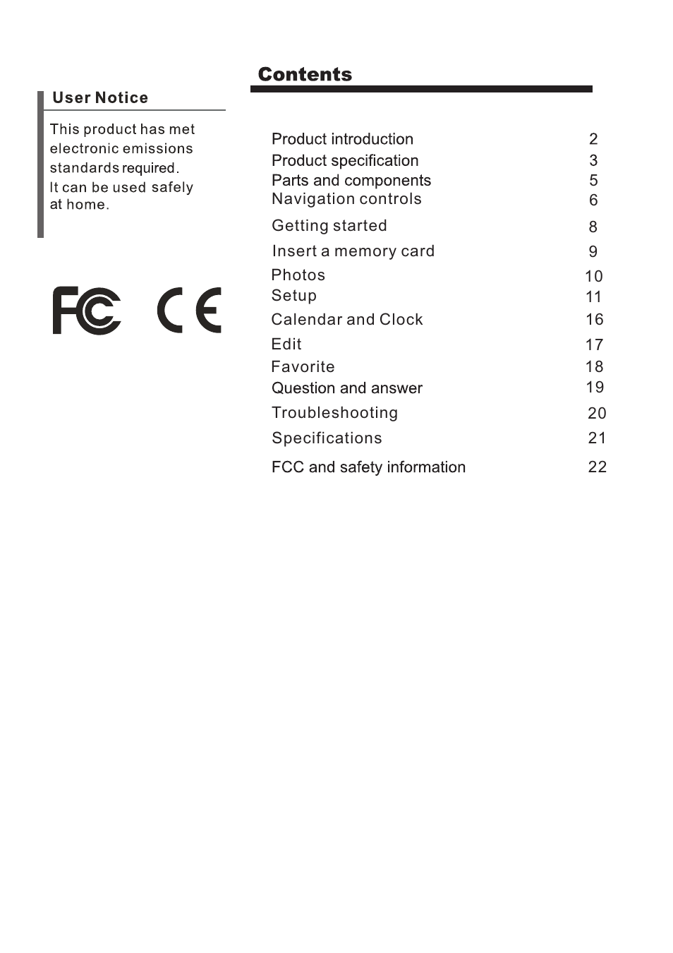 Sungale PF801 User Manual | Page 2 / 25