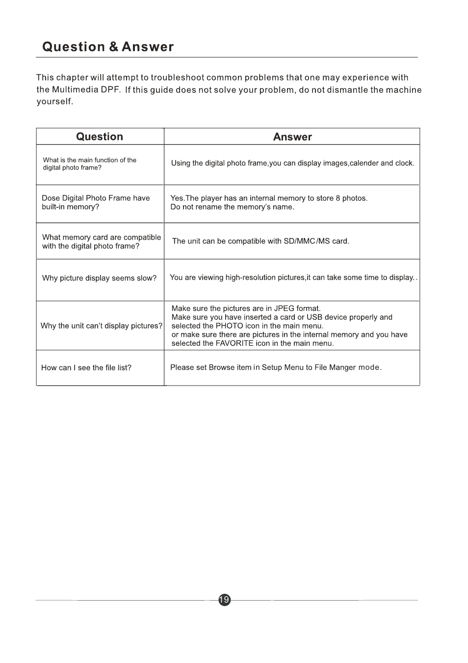 页 20 | Sungale PF801 User Manual | Page 20 / 25