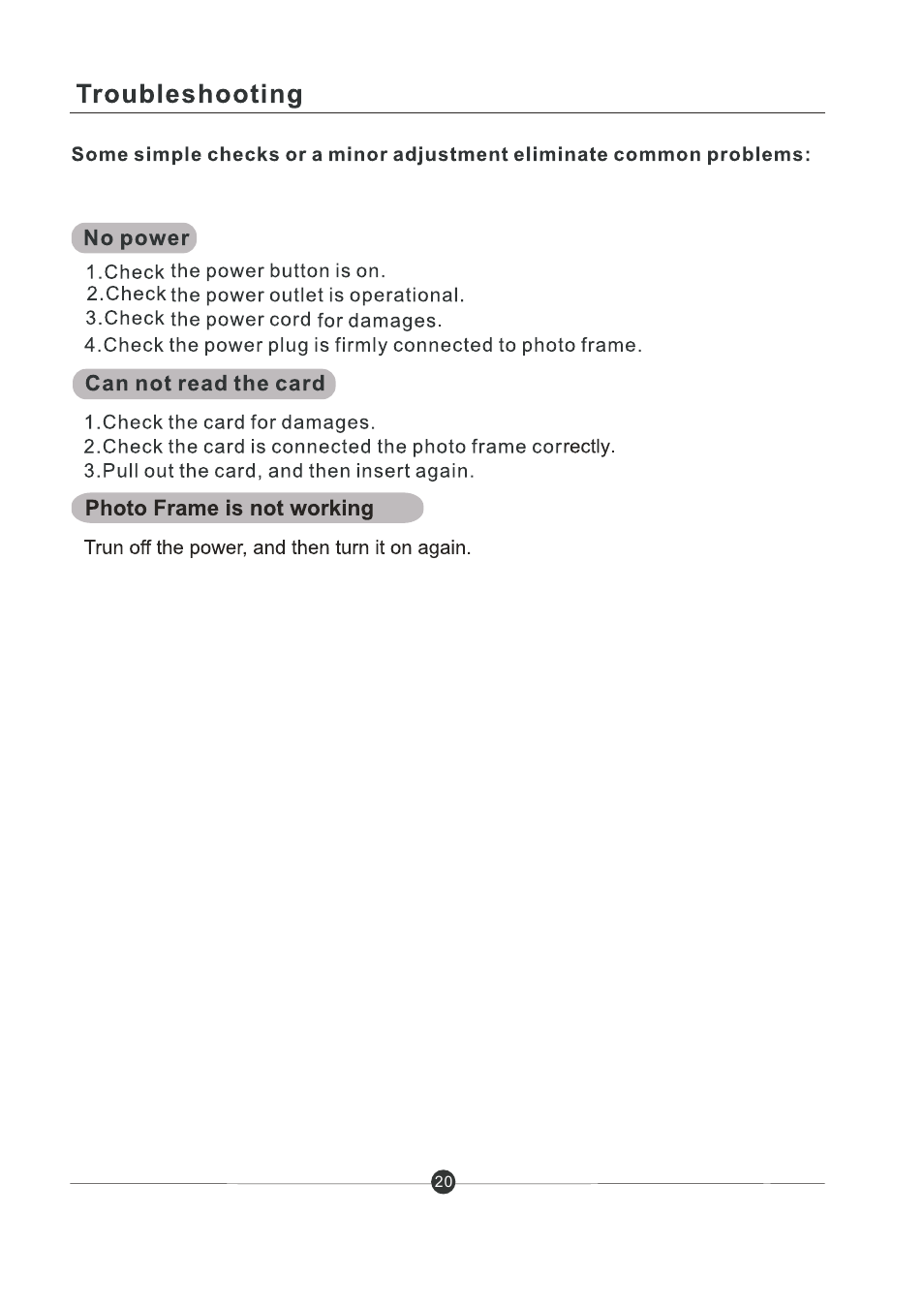 页 21 | Sungale PF801 User Manual | Page 21 / 25