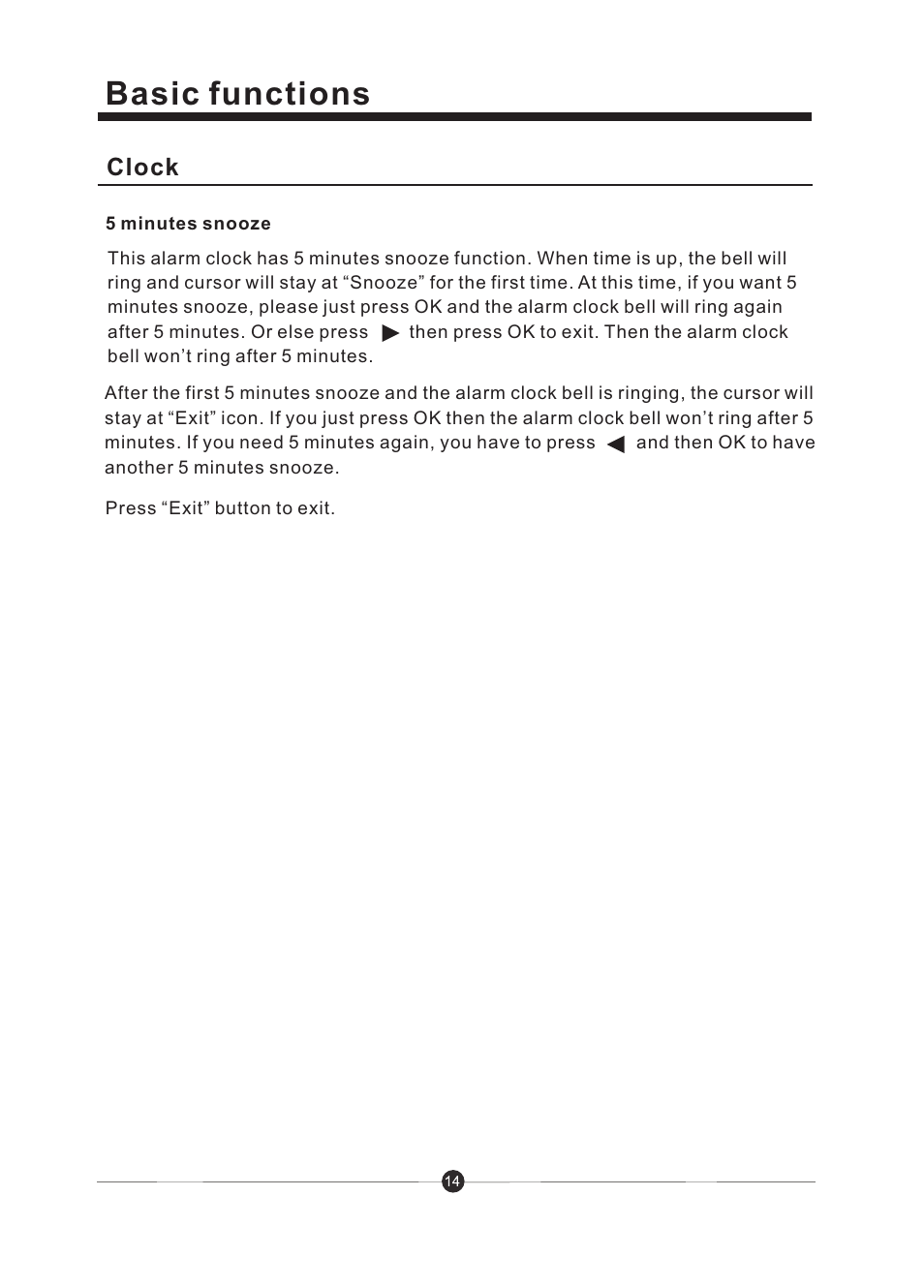 页 15, Basic functions | Sungale CD706A User Manual | Page 15 / 20