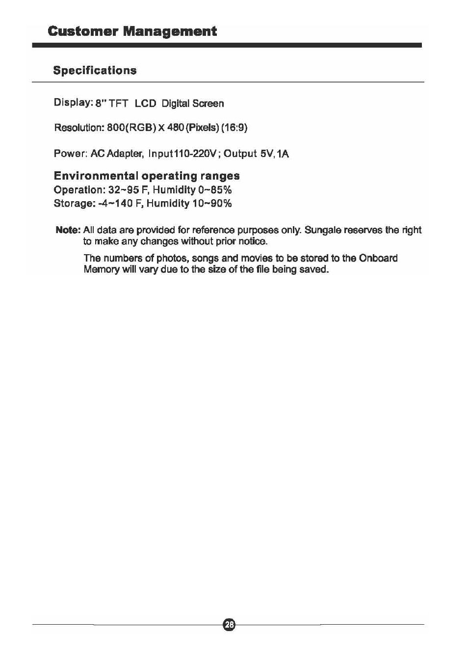 Т³гж 4 | Sungale CD803 User Manual | Page 29 / 32