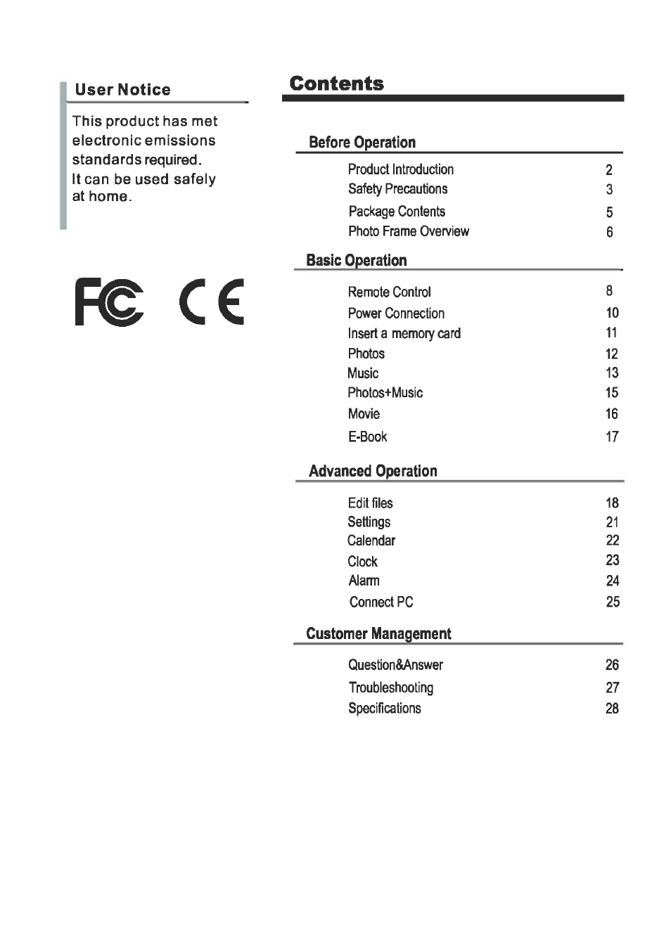 Sungale CD806 User Manual | Page 2 / 32