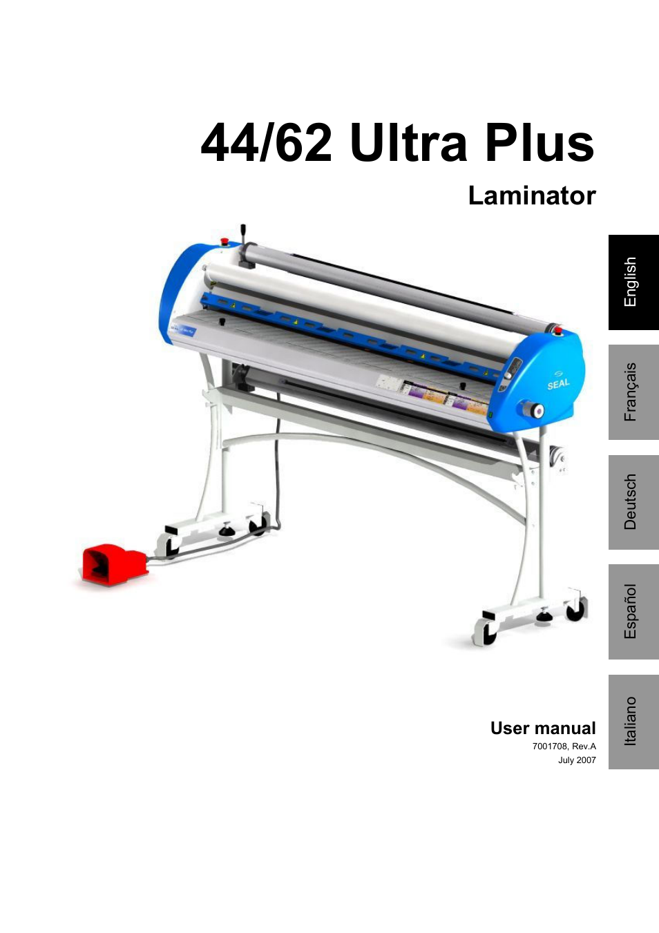 44/62 ultra plus, Laminator | SEAL 44/62 User Manual | Page 3 / 35