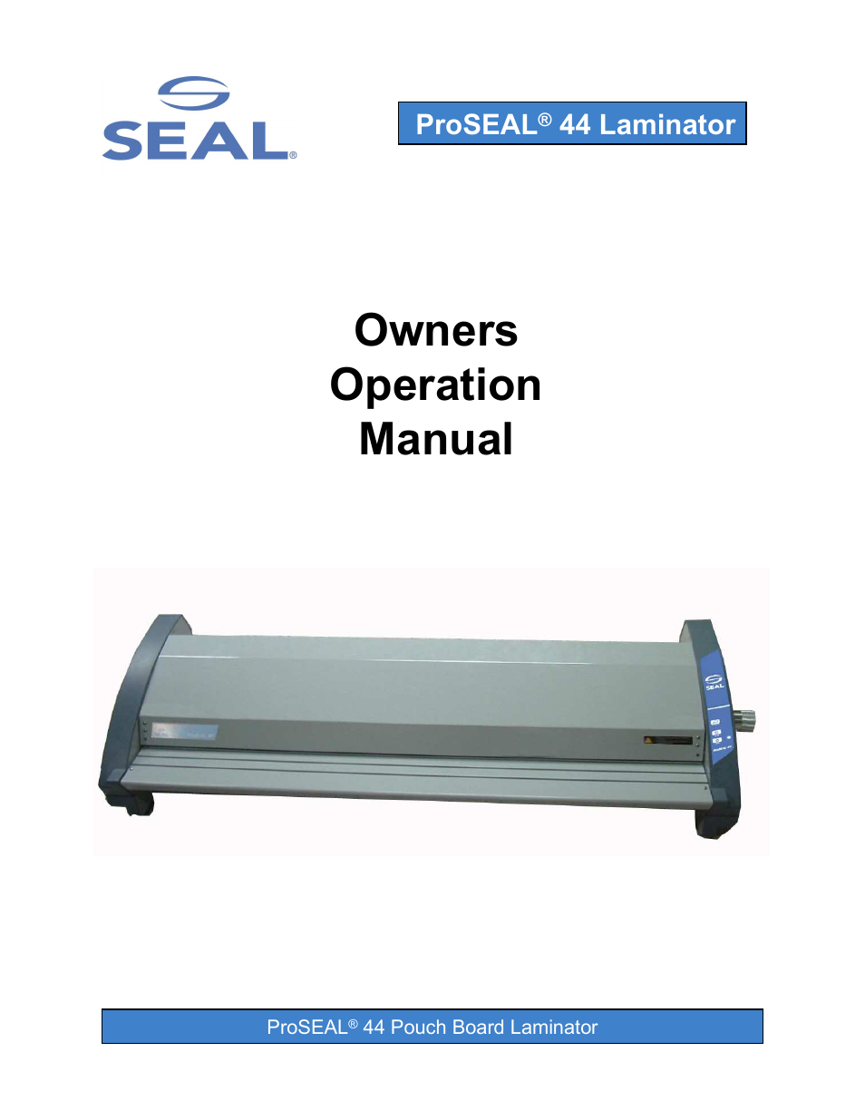 SEAL PRO 44 User Manual | 18 pages
