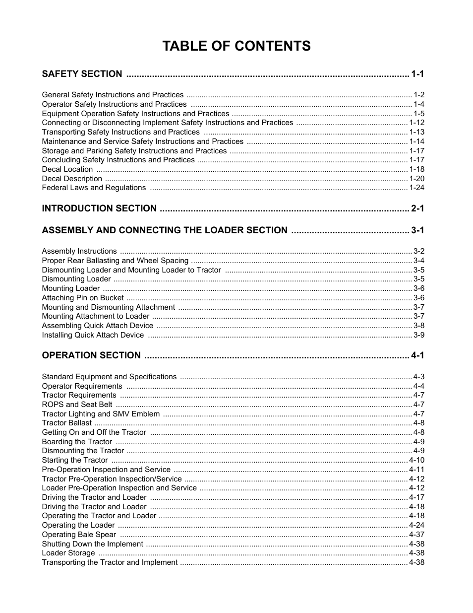 Servis-Rhino LOADER 4211SS User Manual | Page 3 / 104