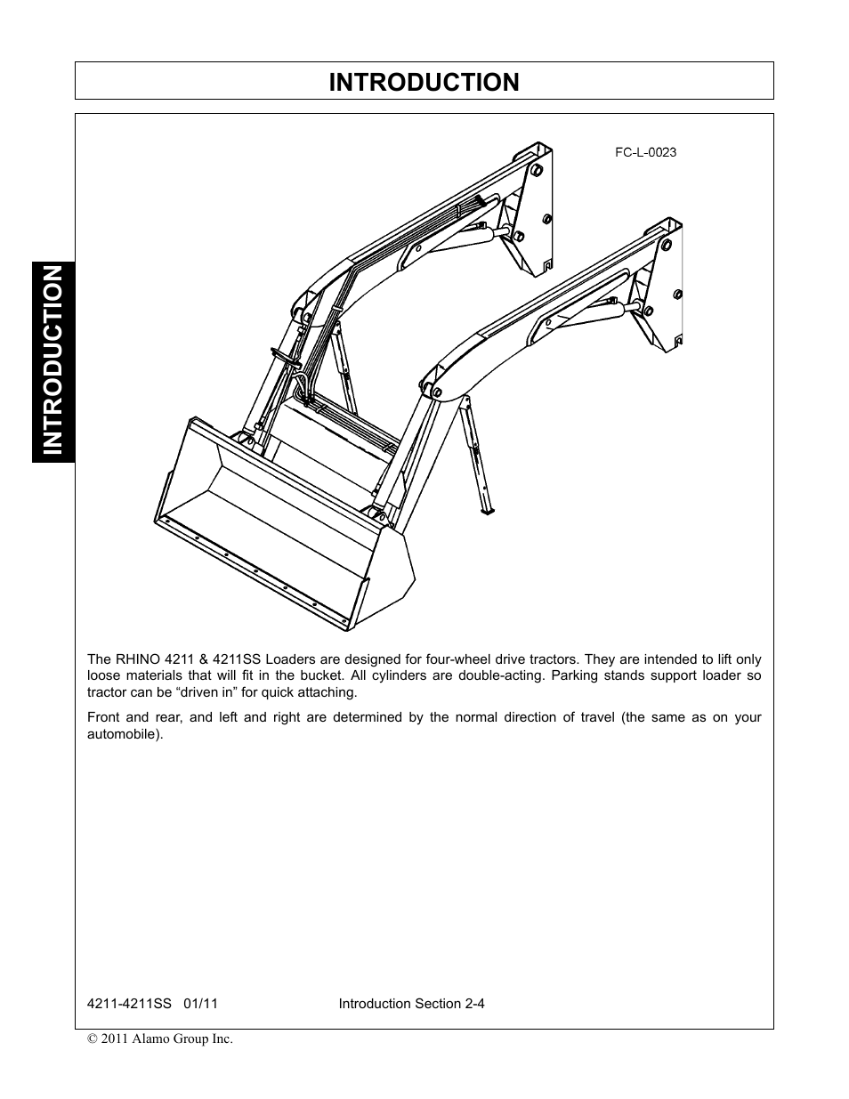 Introduction | Servis-Rhino LOADER 4211SS User Manual | Page 32 / 104