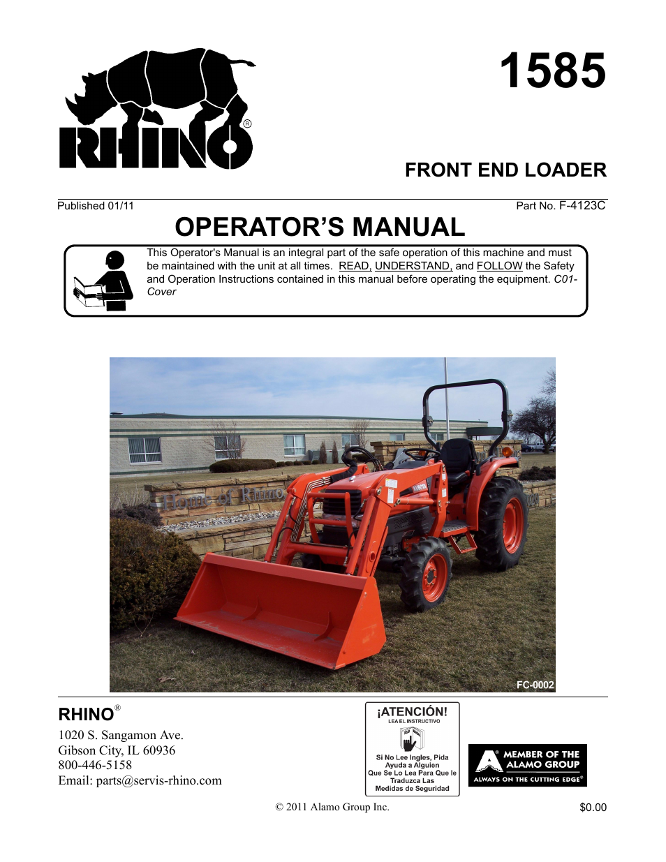 Servis-Rhino F-4123C User Manual | 104 pages