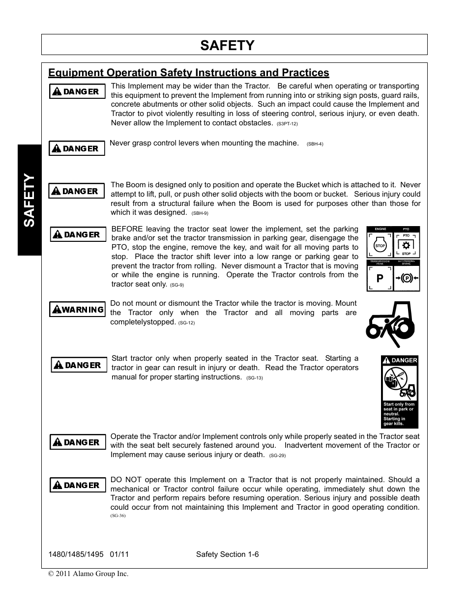 Safety | Servis-Rhino 1495 User Manual | Page 10 / 104