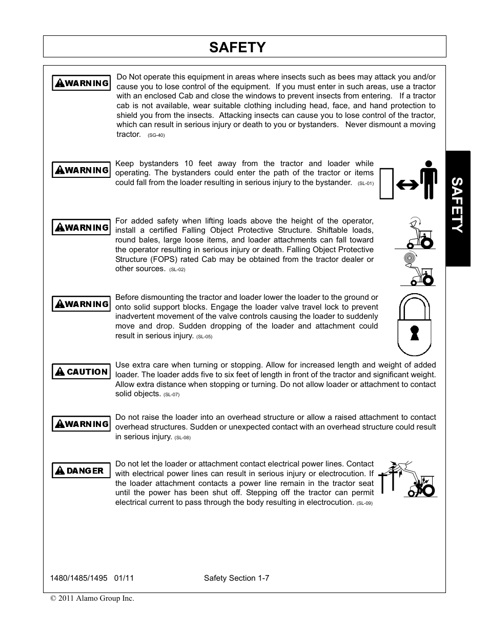 Safety | Servis-Rhino 1495 User Manual | Page 11 / 104