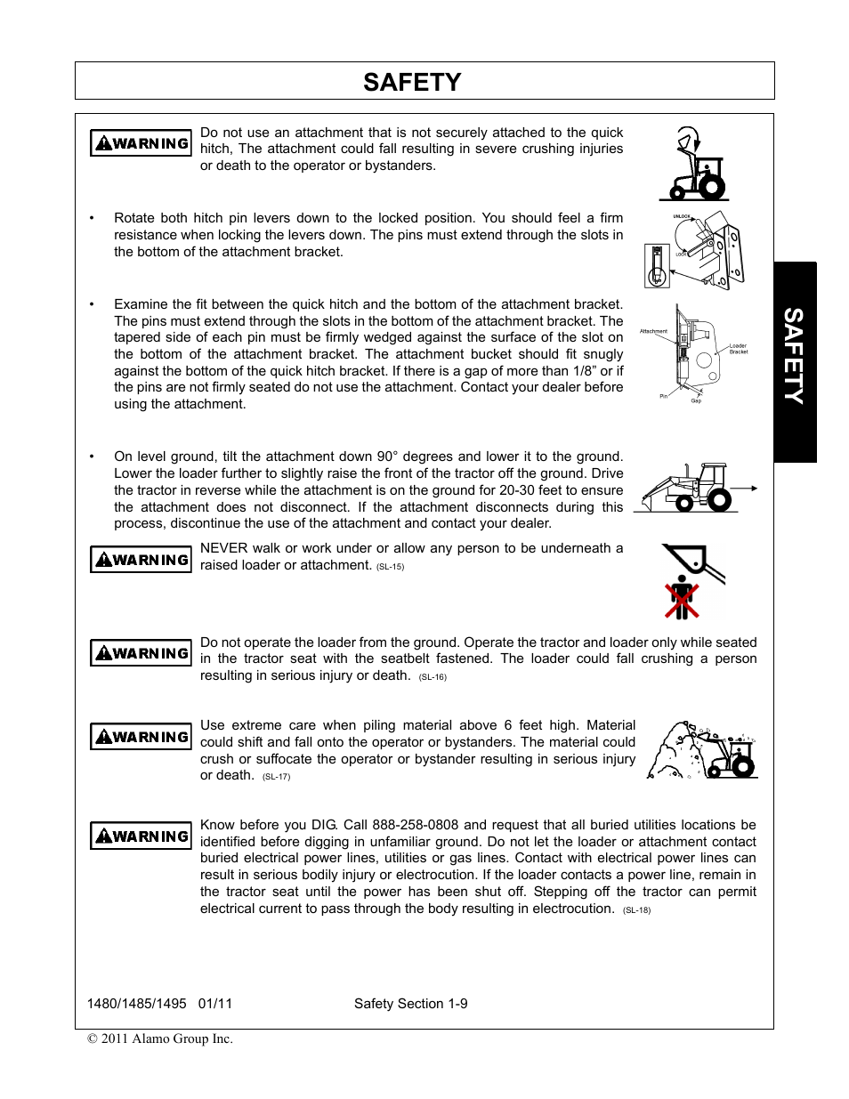 Safety | Servis-Rhino 1495 User Manual | Page 13 / 104