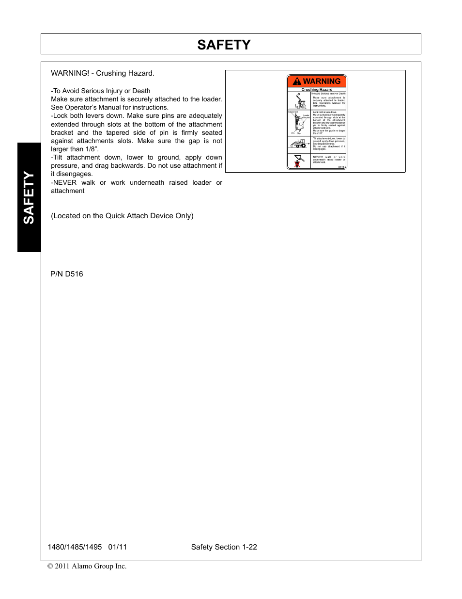 Safety | Servis-Rhino 1495 User Manual | Page 26 / 104