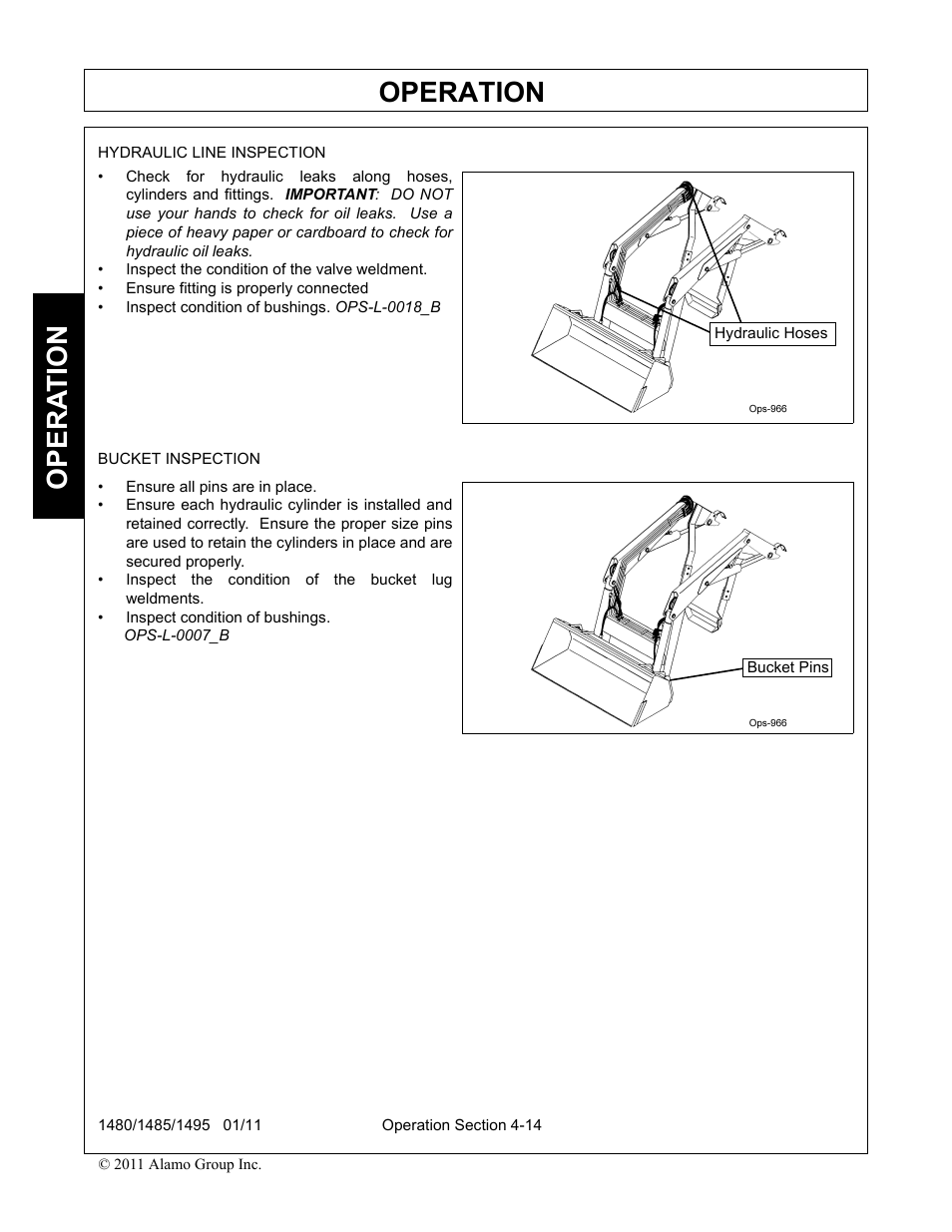 Operation, Opera t ion | Servis-Rhino 1495 User Manual | Page 60 / 104